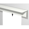 INFO RAIL + BLANC 200 CM (INCLUT MATÉRIEL DE FIXATION, EMBOUTS DE RAIL ET 4X MOUSE MAGNETS BLANC) ARTI TEQ 10 - Cimaise Tableau