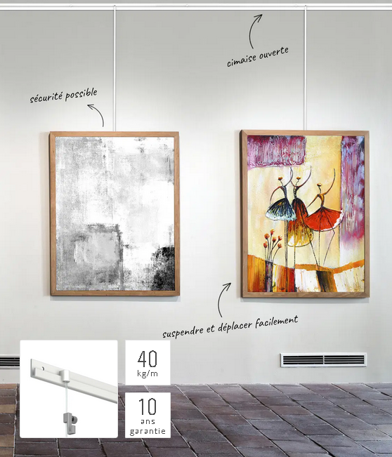 Klassische Stuhlleiste + Schiene - 100 kg/ m