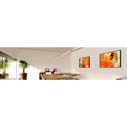 Art strip picture rail under ceiling