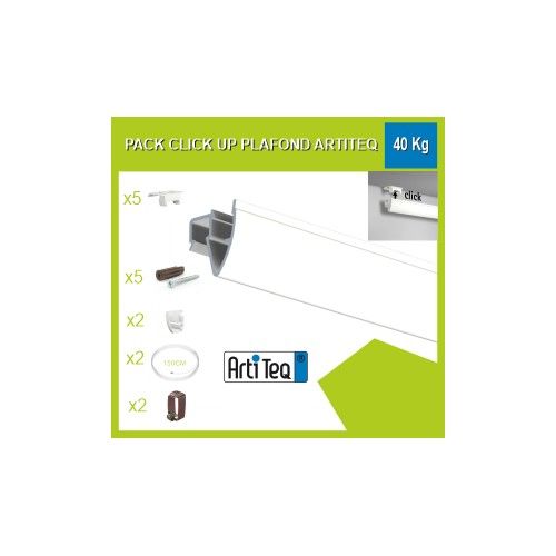 Artiteq Up Rail Ceiling Picture Rail Kit 40 kg