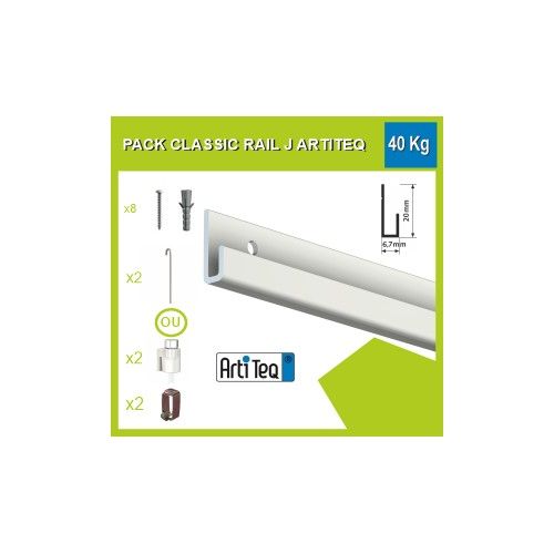 Kit cornice Classic rail Versione asta 2mm 40 Kg