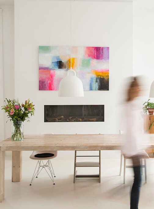 Sistema di binari per quadri discreto con fili