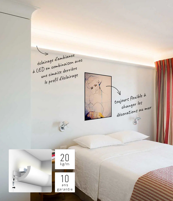 Binario per sedia a LED Deco Rail - 20 Kg / m