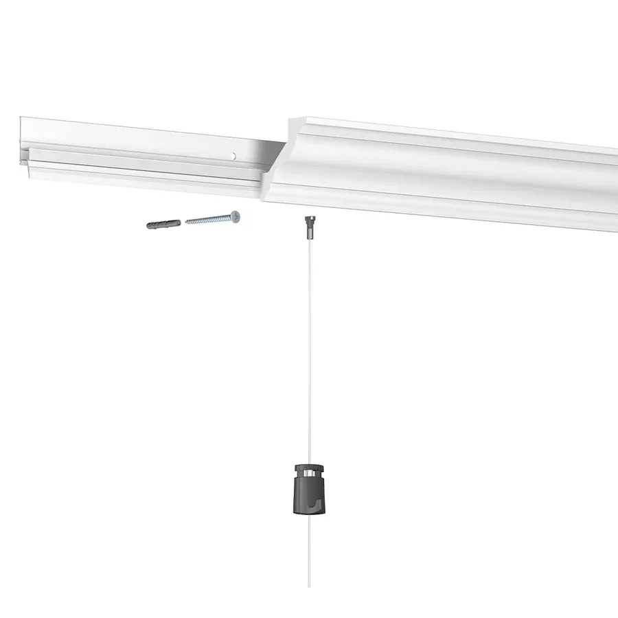 Deco rail ( 20 kg/m) : Suspendre avec corniche